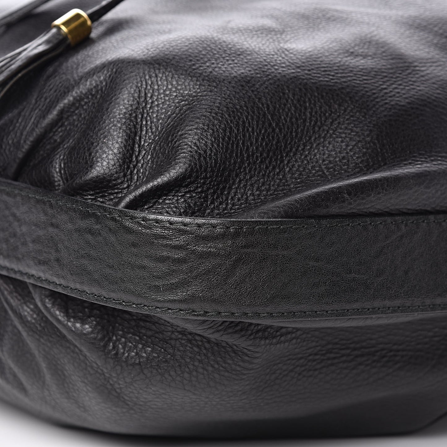 Pebbled Calfskin Medium Interlocking Icon Shoulder Bag Black