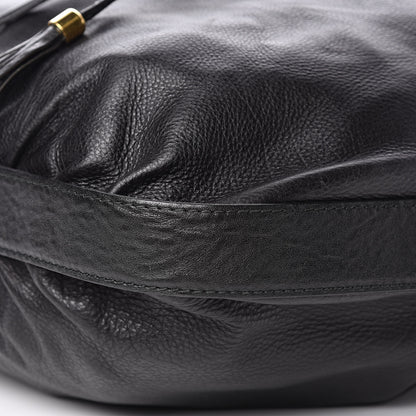 Gucci Pebbled Calfskin Medium Interlocking Icon Shoulder Bag Black 10 of 13