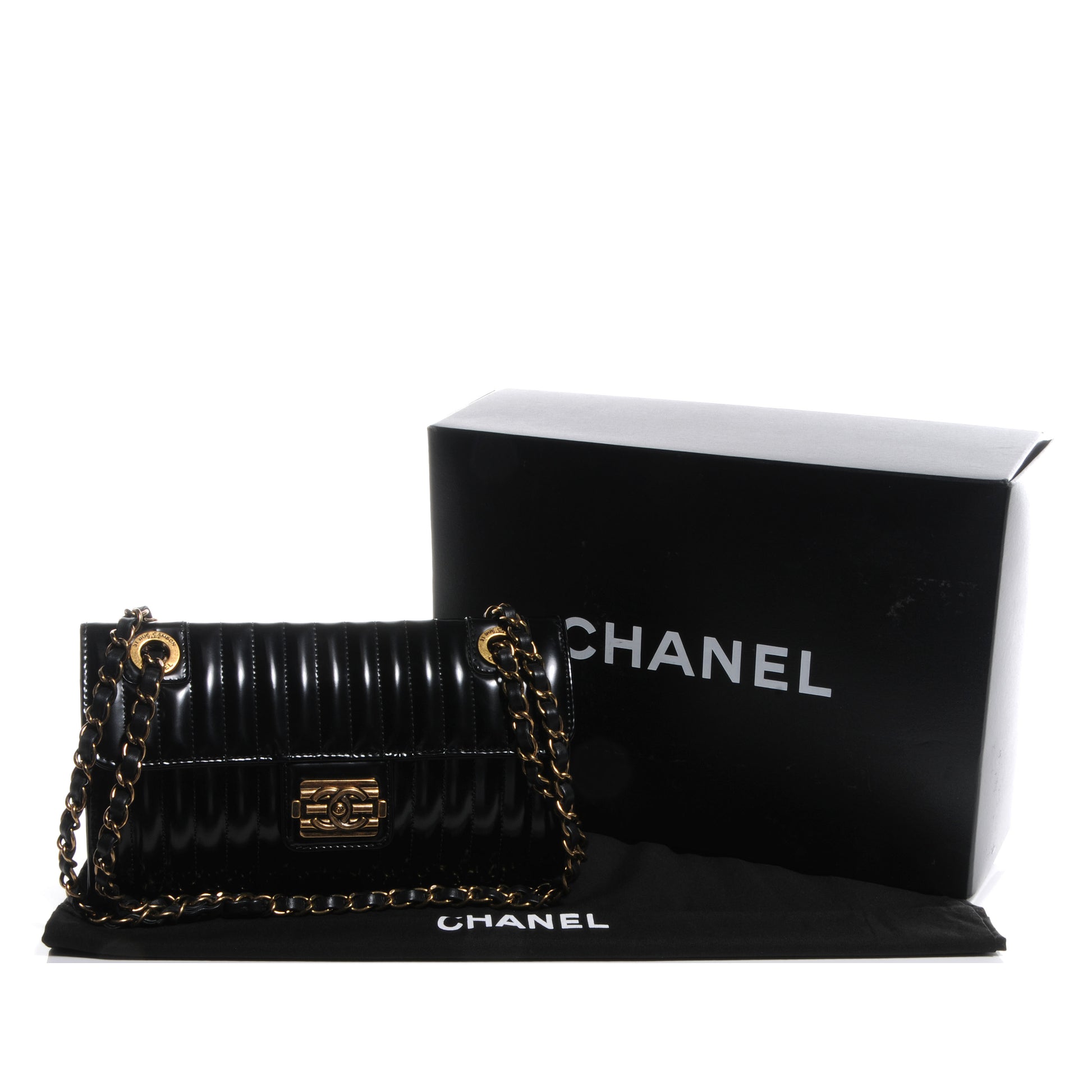 Chanel Leather Vertical Quilt Maharaja Express Flap Black 3 of 8