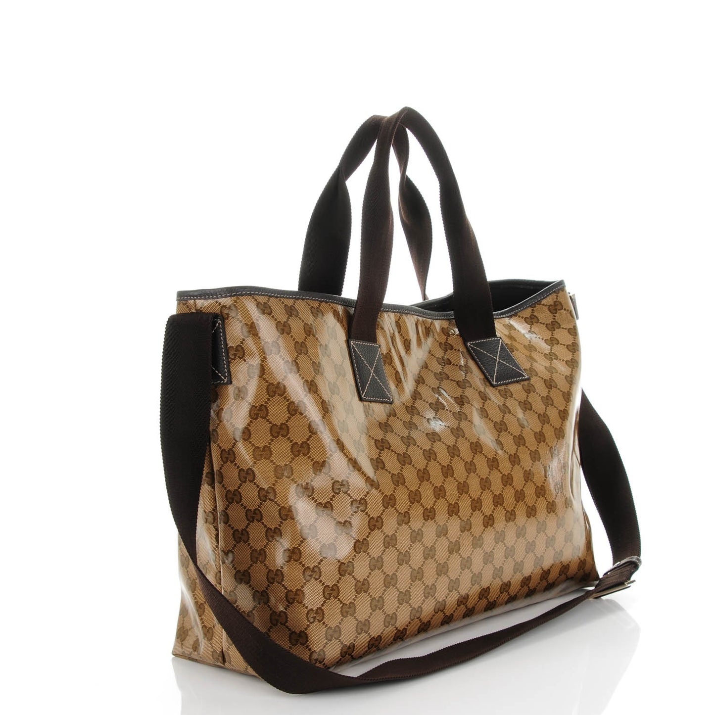 Crystal Monogram Travel Bag Brown