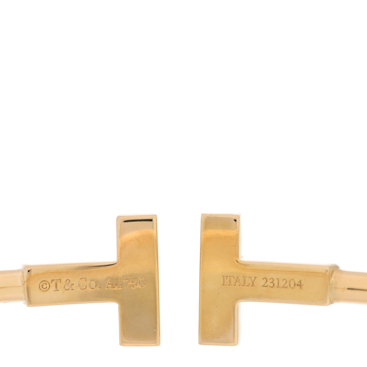 Tiffany 18K Yellow Gold T Wire Bracelet 3 of 4