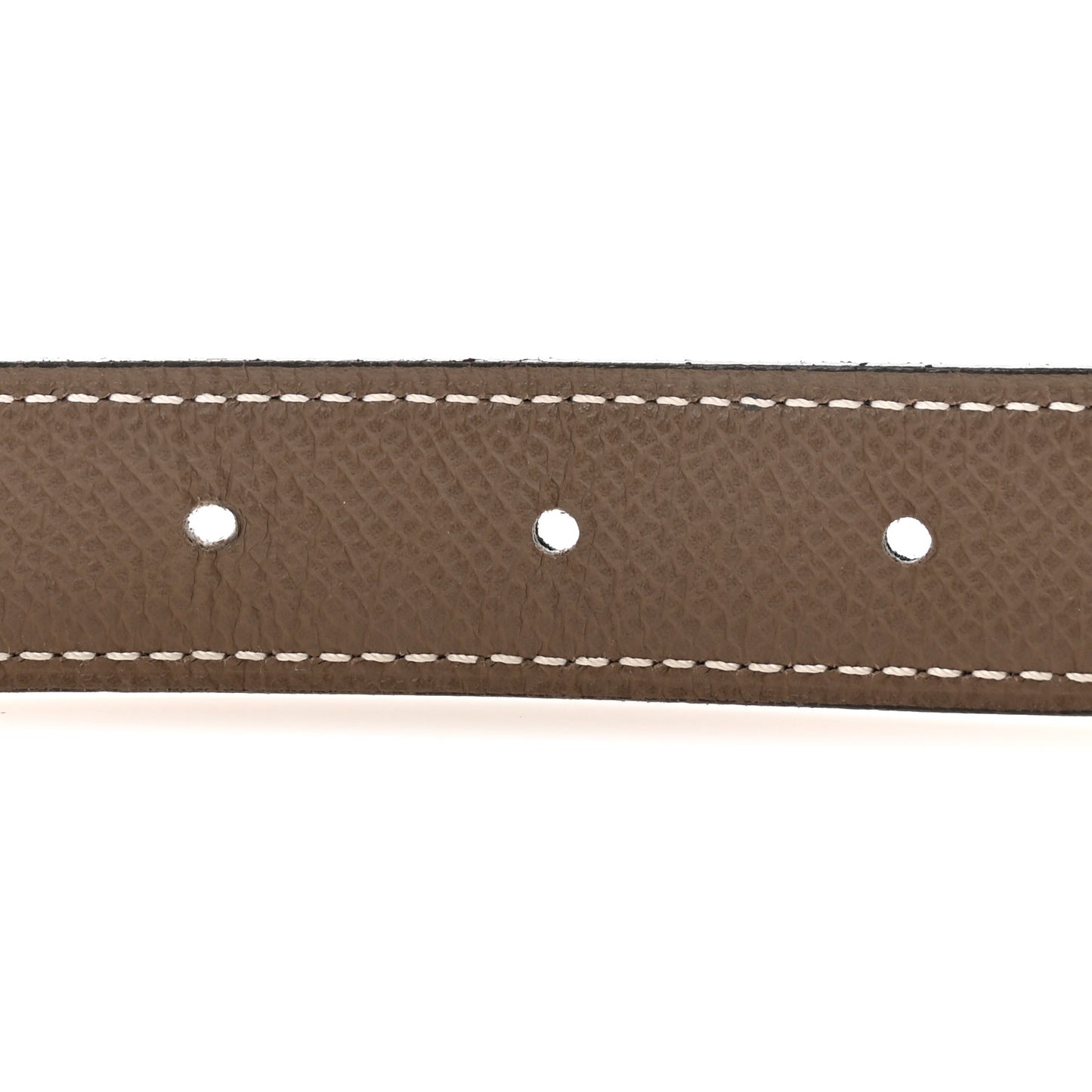 Swift Epsom 24mm Mini H Belt 75 Black Etoupe