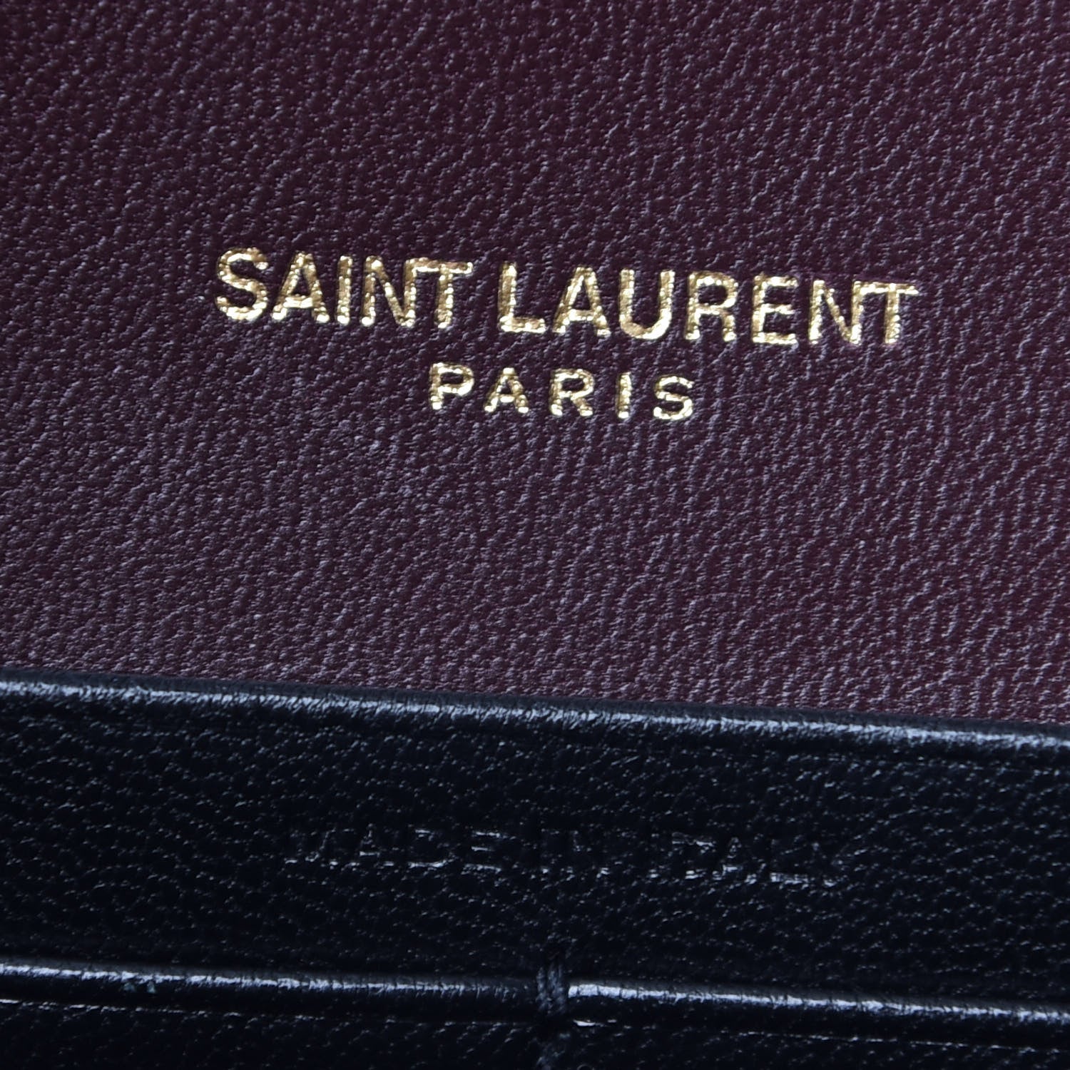 Saint Laurent Velvet Matelasse Vicky Chain Bag Burgundy 8 of 8