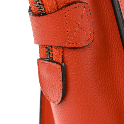Celine Drummed Calfskin Micro Luggage Vermillion 17 of 17