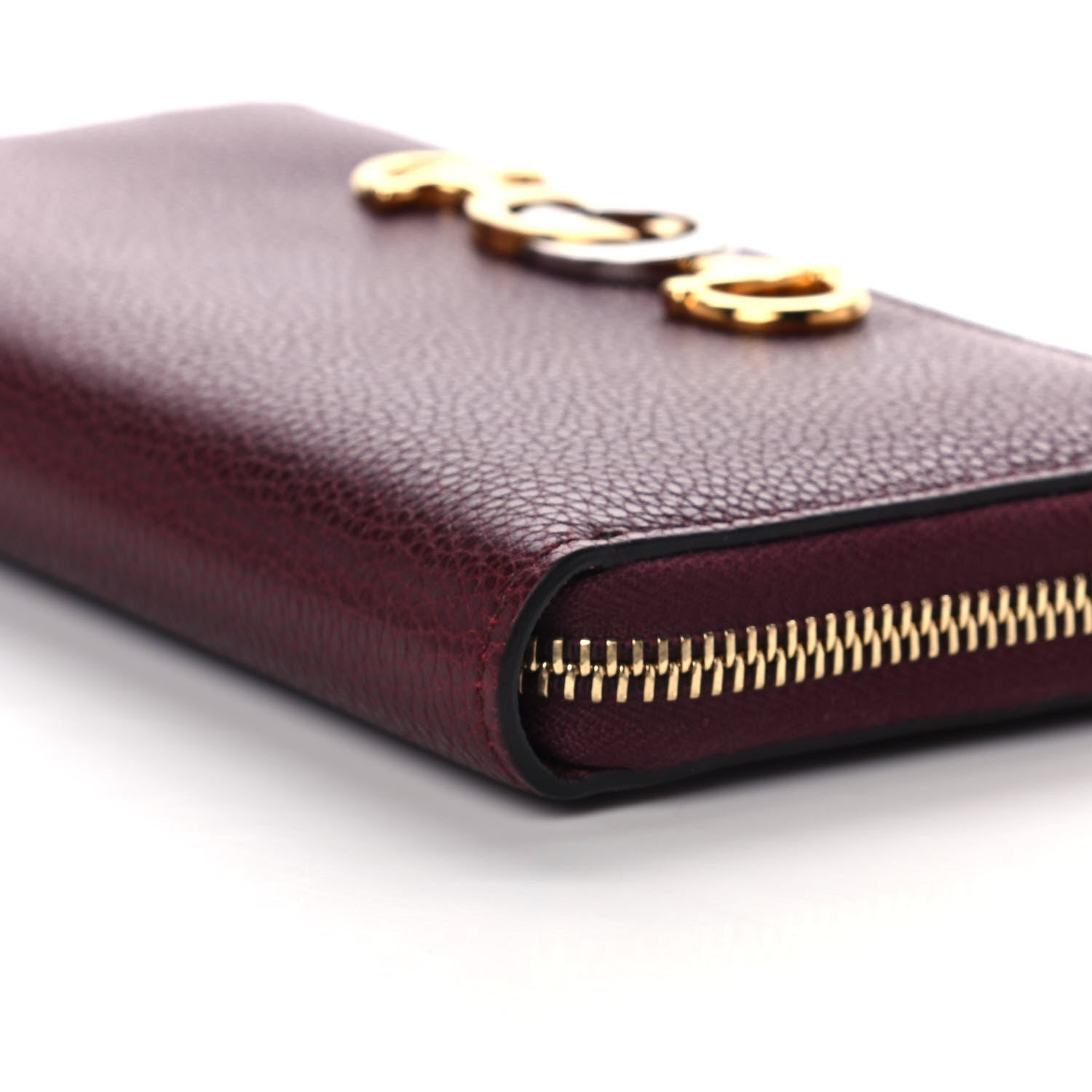 Gucci Grainy Calfskin Zumi Zip Around Wallet Vintage Bordeaux 9 of 11
