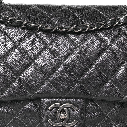 Chanel Iridescent Caviar Quilted Jumbo Easy Flap Grey 9 of 11