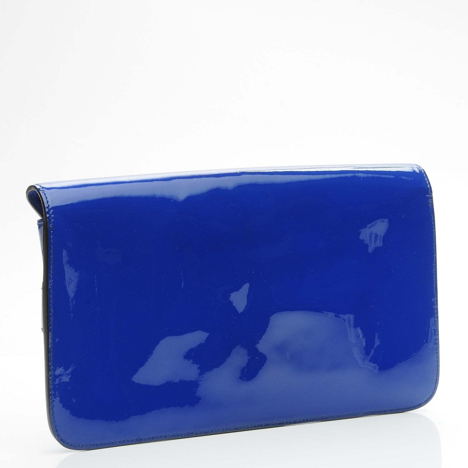 Gucci Patent Large Bright Bit Clutch Deep Zaffiro 3 of 7