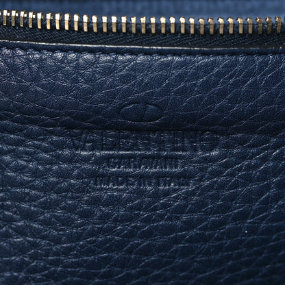 Valentino Garavani Pebbled Calfskin Medium Rockstud Tote Marine 6 of 11