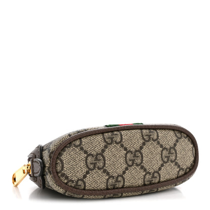 Gucci GG Supreme Monogram Web Ophidia Dome Key Pouch Beige New Acero 4 of 8