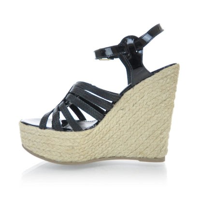 Saint Laurent Agadir 90 Espadrille Sandals 37.5 Black 6 of 6