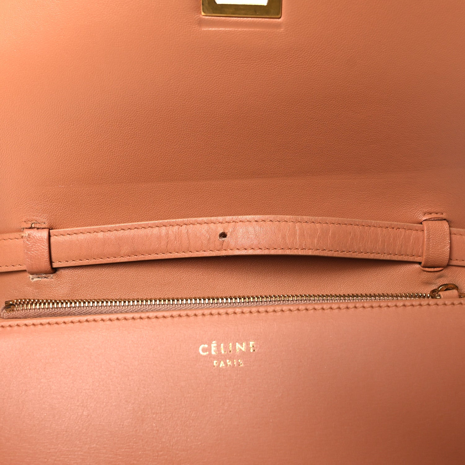 Celine Box Calfskin Medium Classic Box Flap Bag Nude 13 of 16