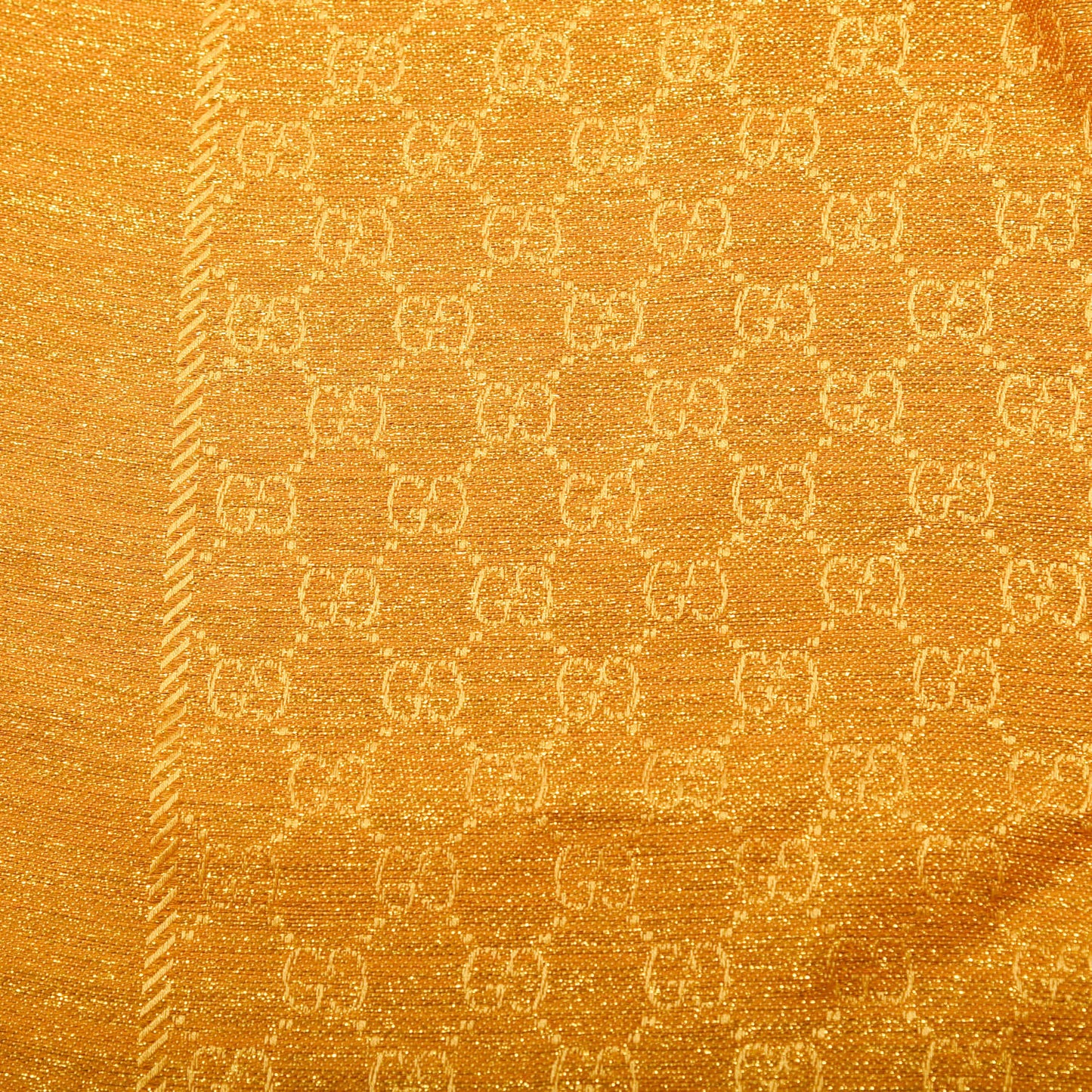 Silk Wool Polyamide GG Monogram New Ataria Lurex Square Shawl Gold