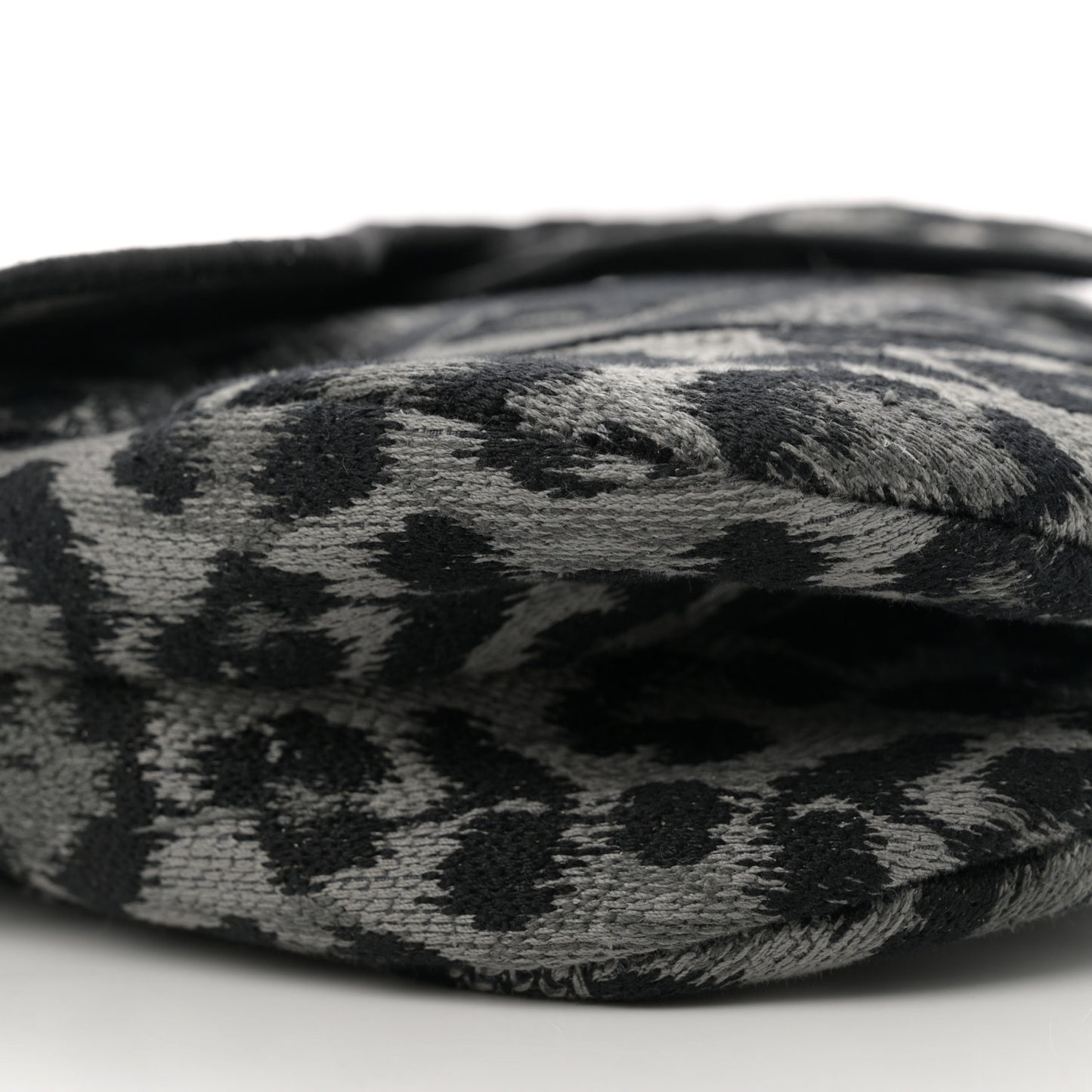 Canvas Mizza Embroidered Saddle Bag Gray