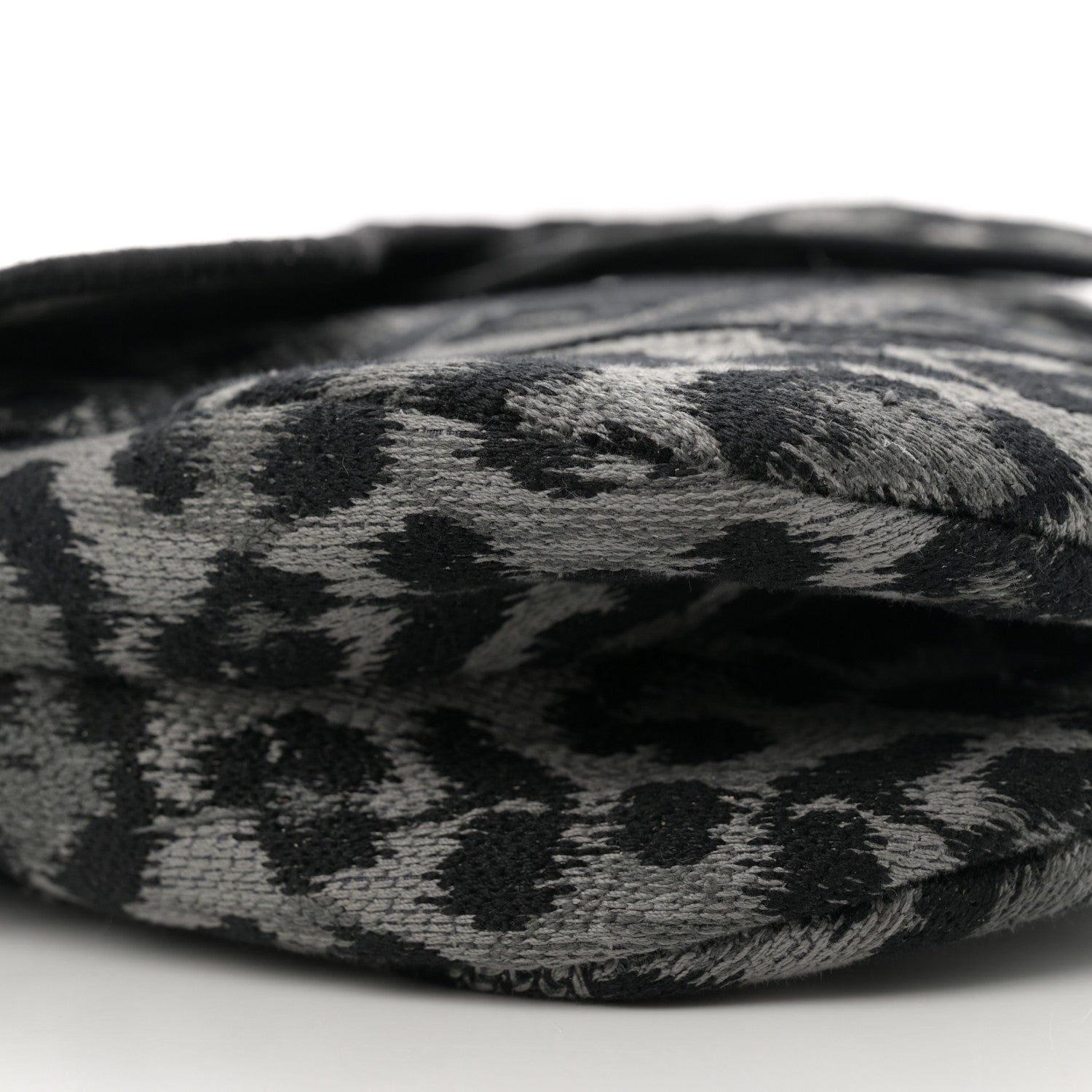 Christian Dior Canvas Mizza Embroidered Saddle Bag Gray 9 of 11