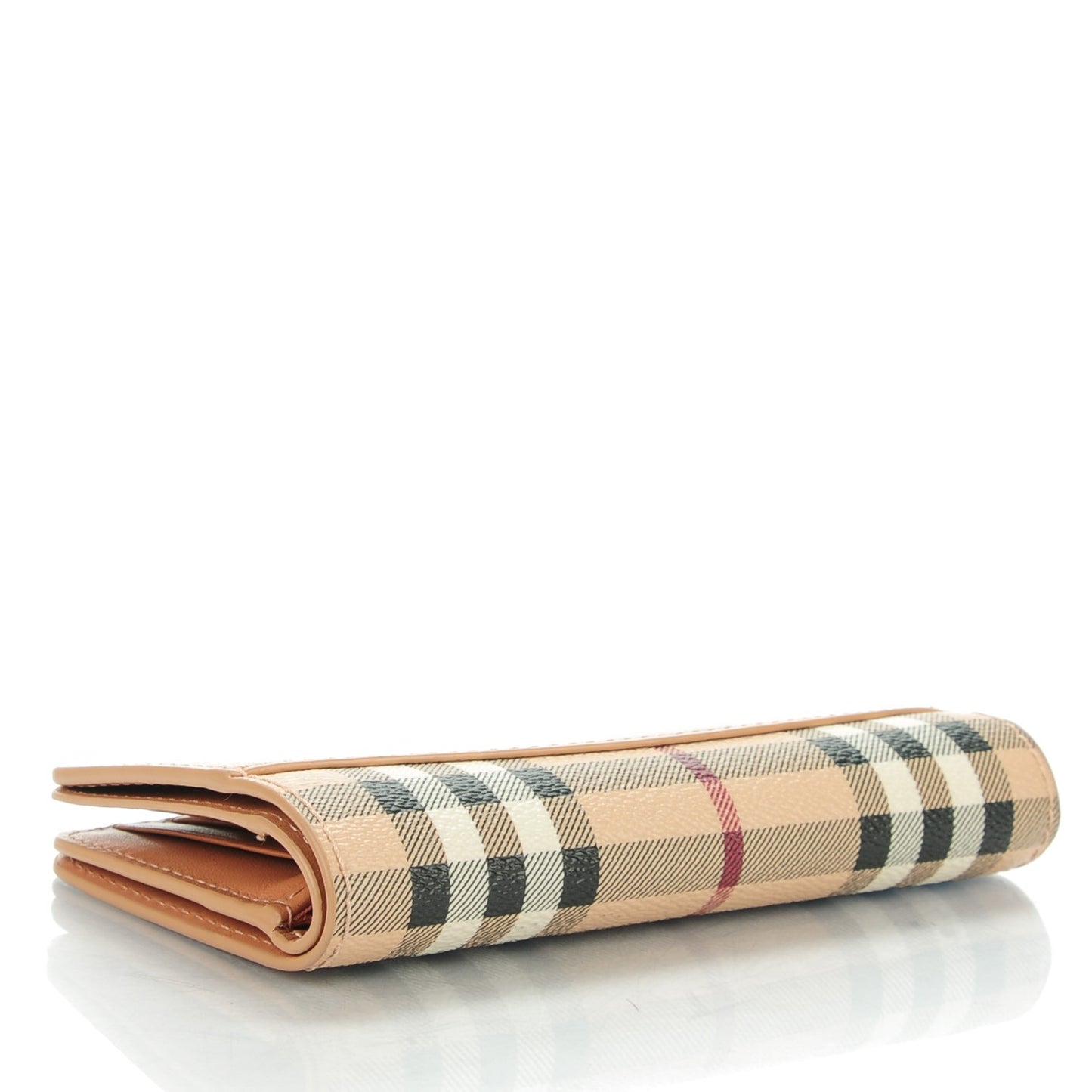 Calfskin Haymarket Check Continental Wallet Pink