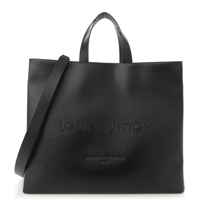 Louis Vuitton Cowhide Shopper Bag MM Black 1 of 9