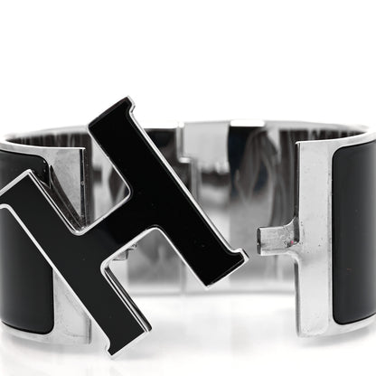 Hermes Enamel Extra Wide Clic Clac H Bracelet GM Black 4 of 5