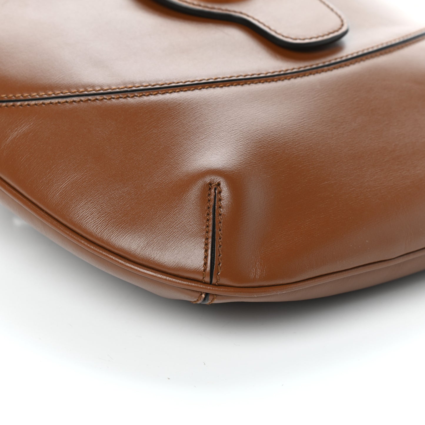 Boarded Plutone Calfskin Medium Arli Shoulder Bag Nocciola