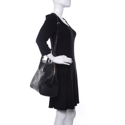 Burberry London Grainy Calfskin Small Greenwood Bowling Bag Black 2 of 9
