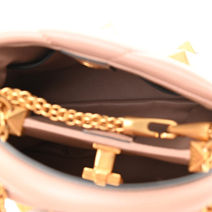 Valentino Garavani Nappa Small Roman Stud The Handle Bag Rose Cannelle 5 of 9