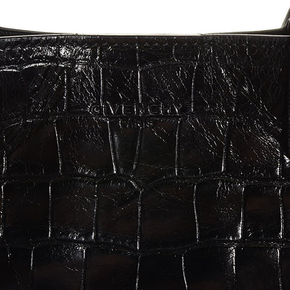 Givenchy Calfskin Crocodile Embossed Easy Tote Black 4 of 9