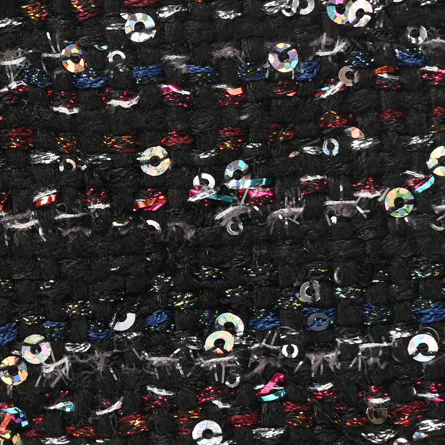 Tweed Sequin Quilted Maxi Chanel 19 Flap Black Multicolor