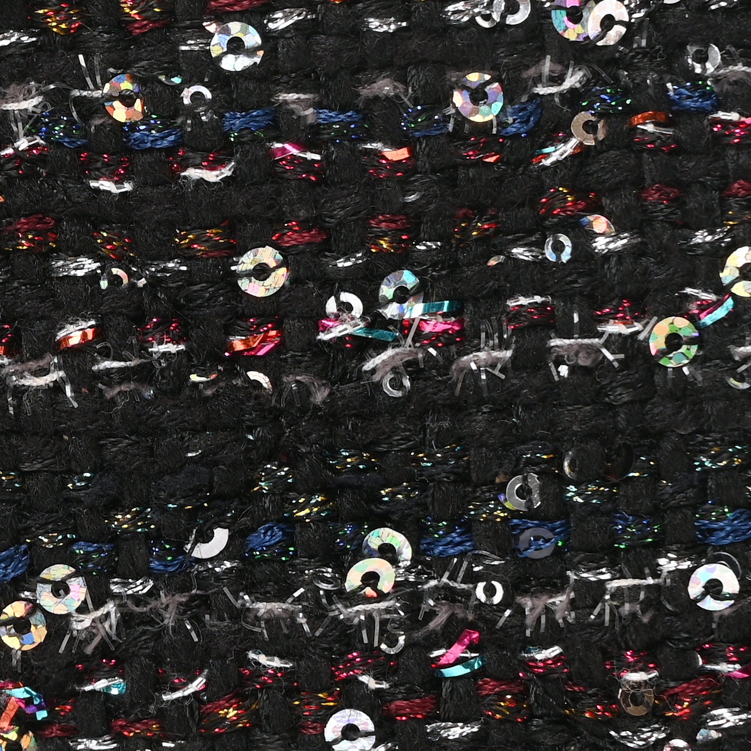 Chanel Tweed Sequin Quilted Maxi Chanel 19 Flap Black Multicolor 8 of 10