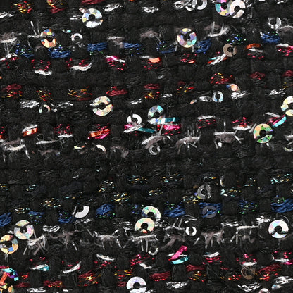 Chanel Tweed Sequin Quilted Maxi Chanel 19 Flap Black Multicolor 8 of 10