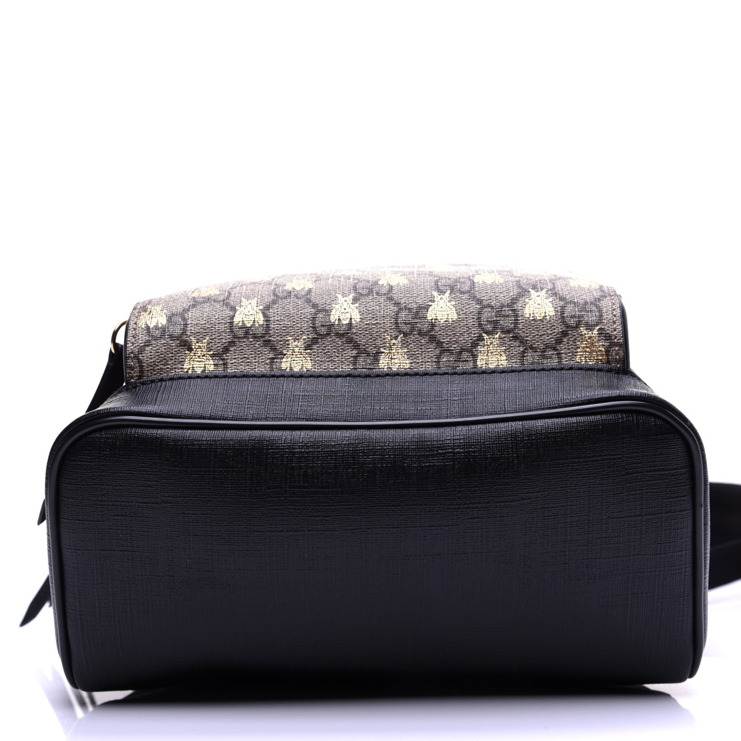 GG Supreme Monogram Bees Print Small Day Backpack Beige Oro Black