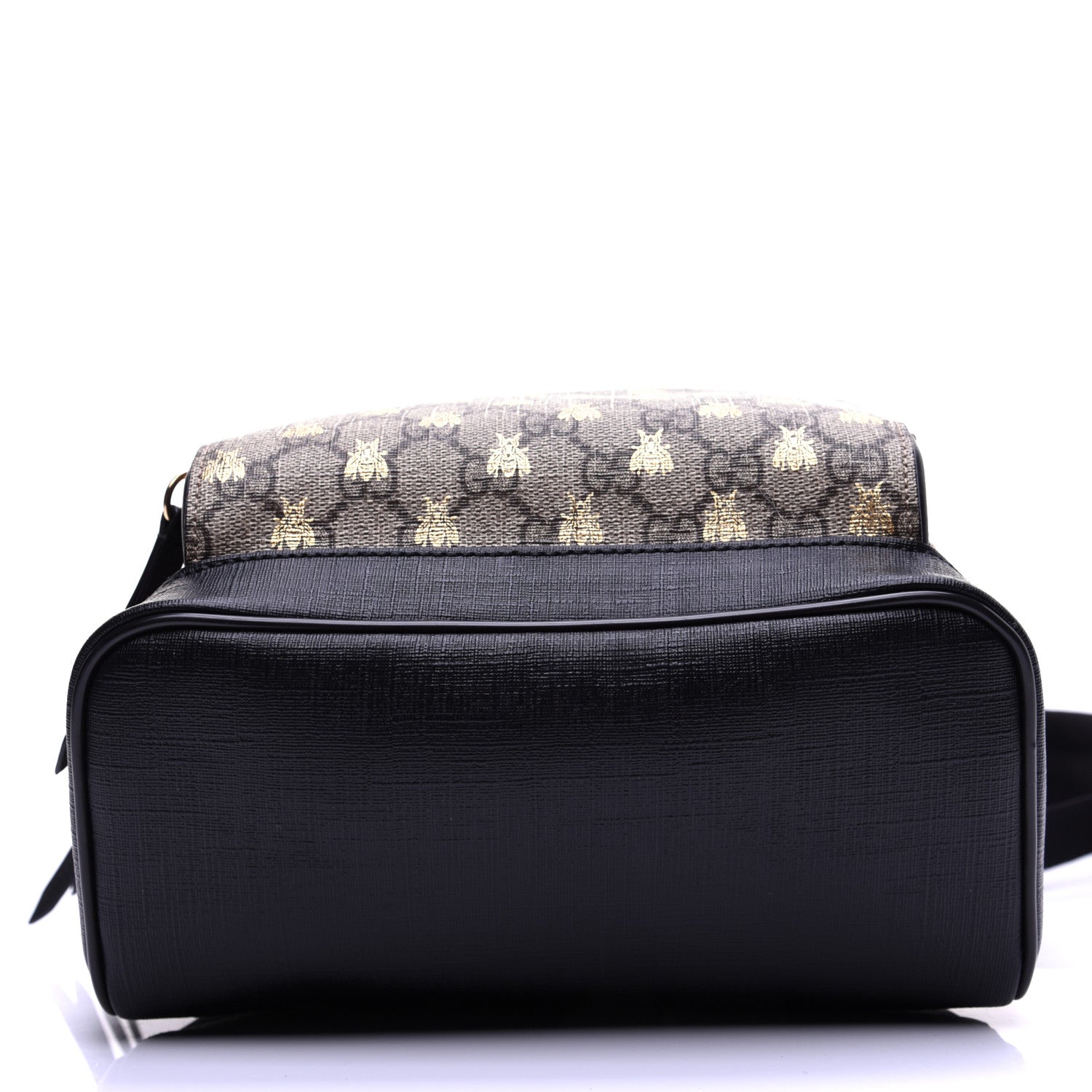 Gucci GG Supreme Monogram Bees Print Small Day Backpack Beige Oro Black 9 of 13