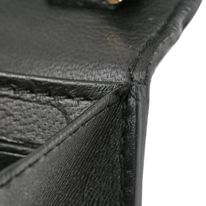 Alexander McQueen Pebbled Calfskin Skull Wallet on Chain Black 11 of 13