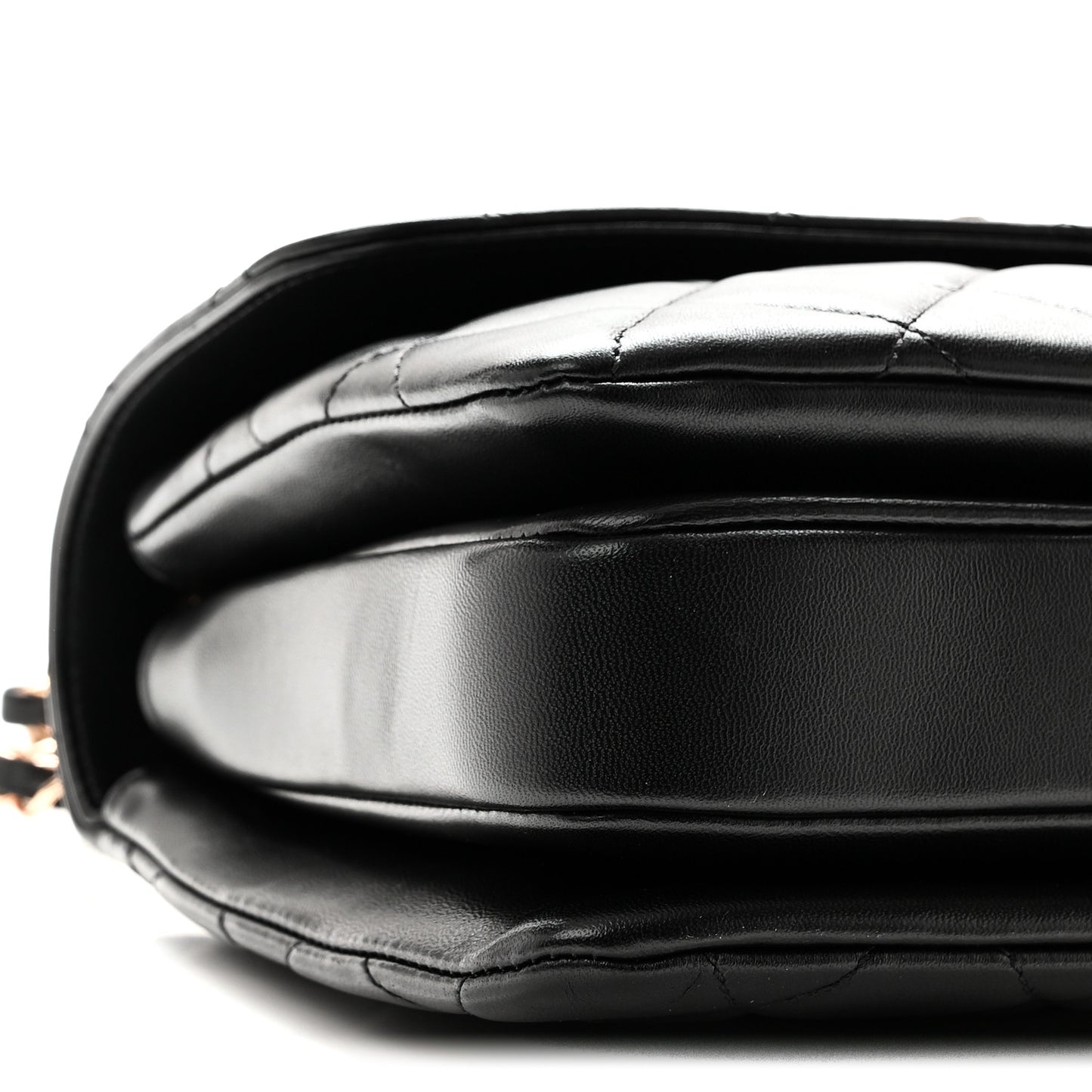 Lambskin Quilted Small Trendy CC Dual Handle Flap Bag Black