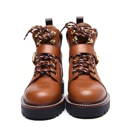 Louis Vuitton Calfskin Territory Ranger Combat Boots 38 Cognac 2 of 13