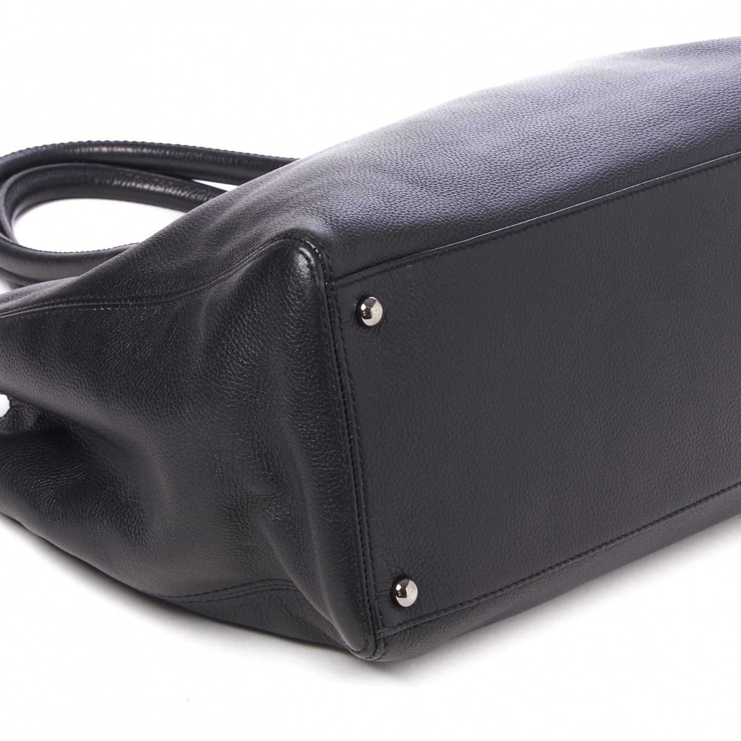 Chanel Calfskin Mademoiselle Lock Cerf Executive Shopper Tote Black 7 of 10