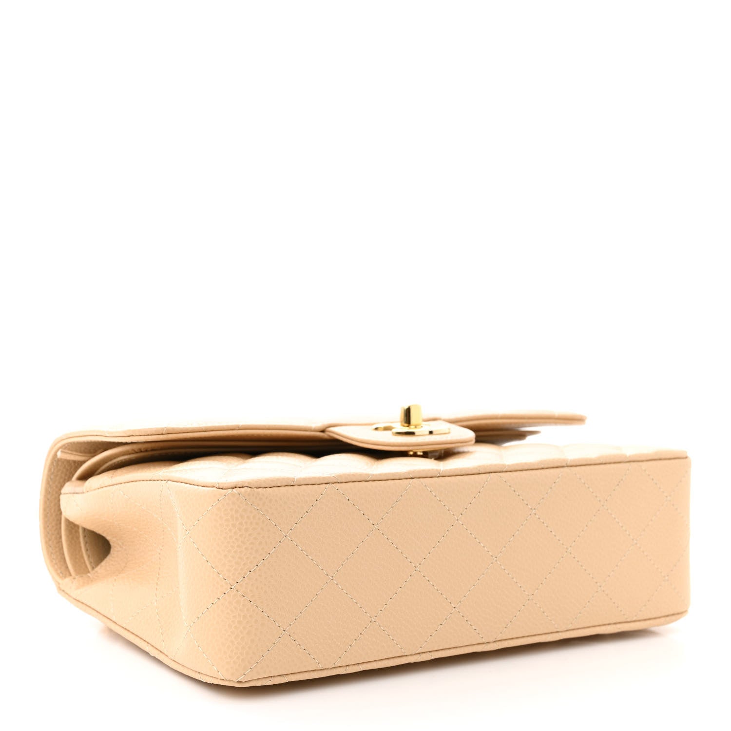 Chanel Caviar Quilted Small Double Flap Beige 4 of 11