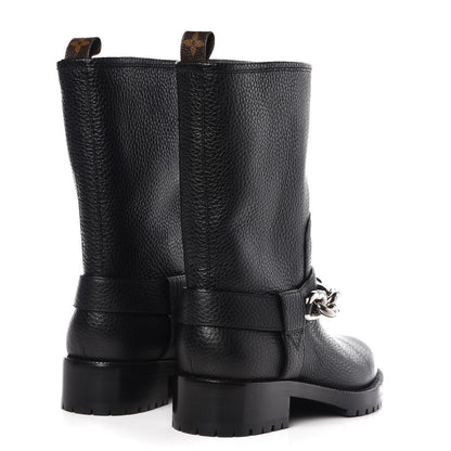 Louis Vuitton Calfskin Outlaw Flat Half Boots 39 Black 4 of 8