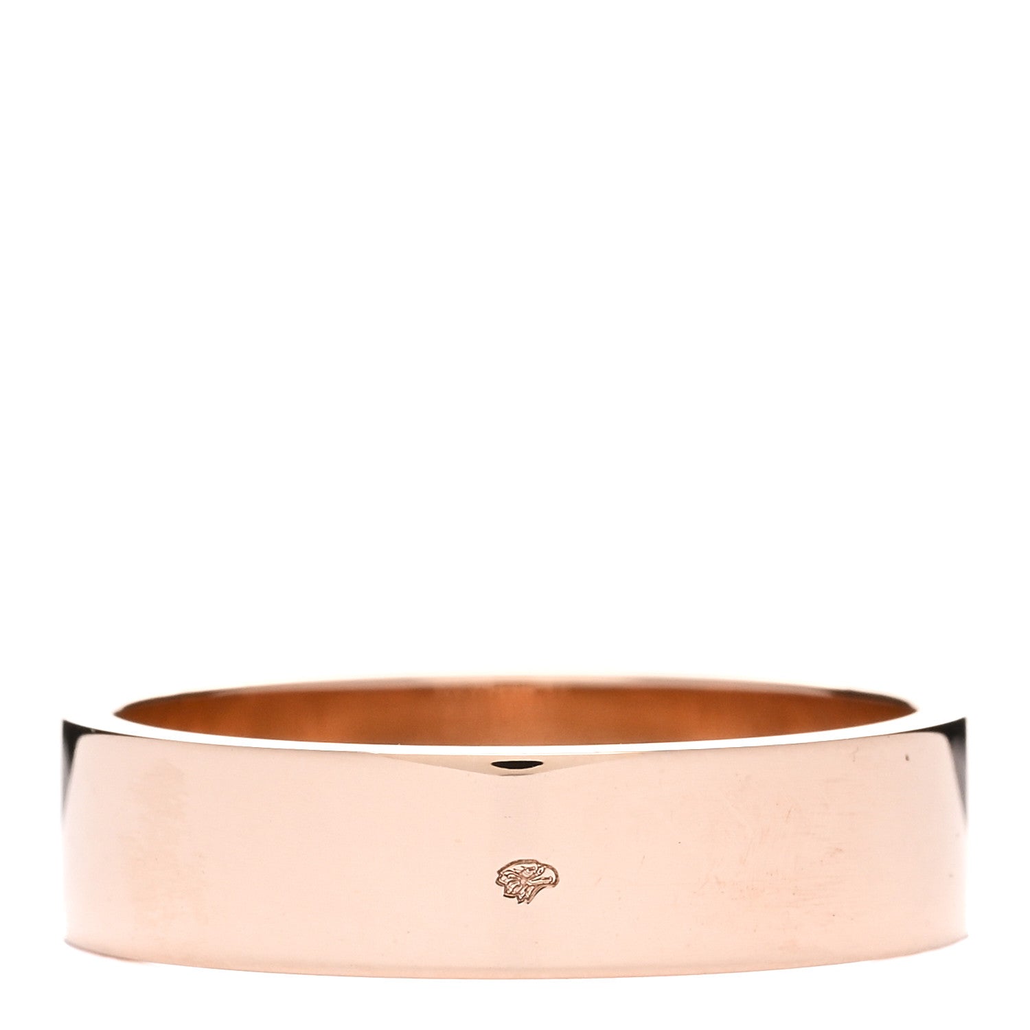 Hermes 18K Rose Gold Diamond PM Kelly Ring 55 7.25 2 of 4