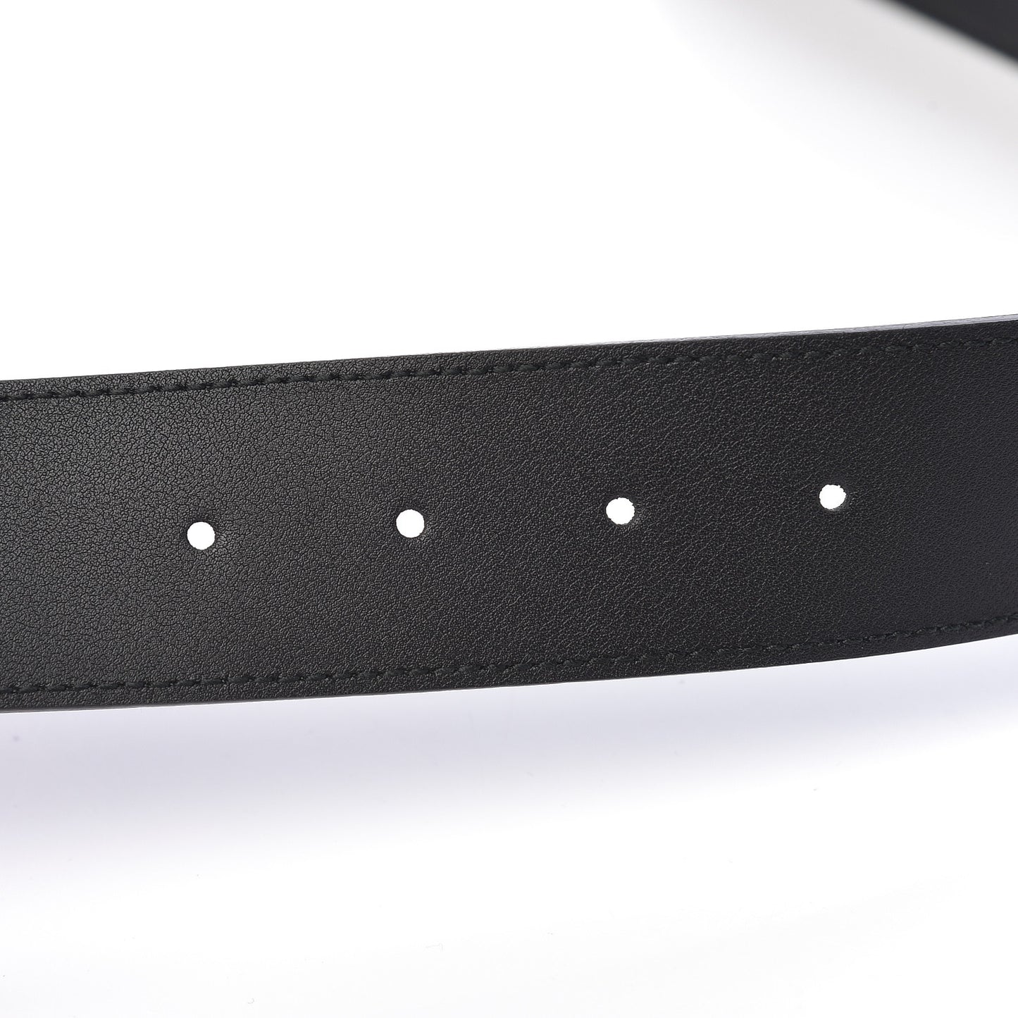 Moon Calfskin Pearl Double G 40mm Belt 90 36 Black Cream