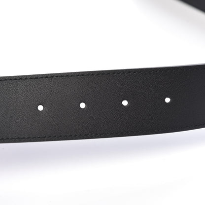 Gucci Moon Calfskin Pearl Double G 40mm Belt 90 36 Black Cream 6 of 6