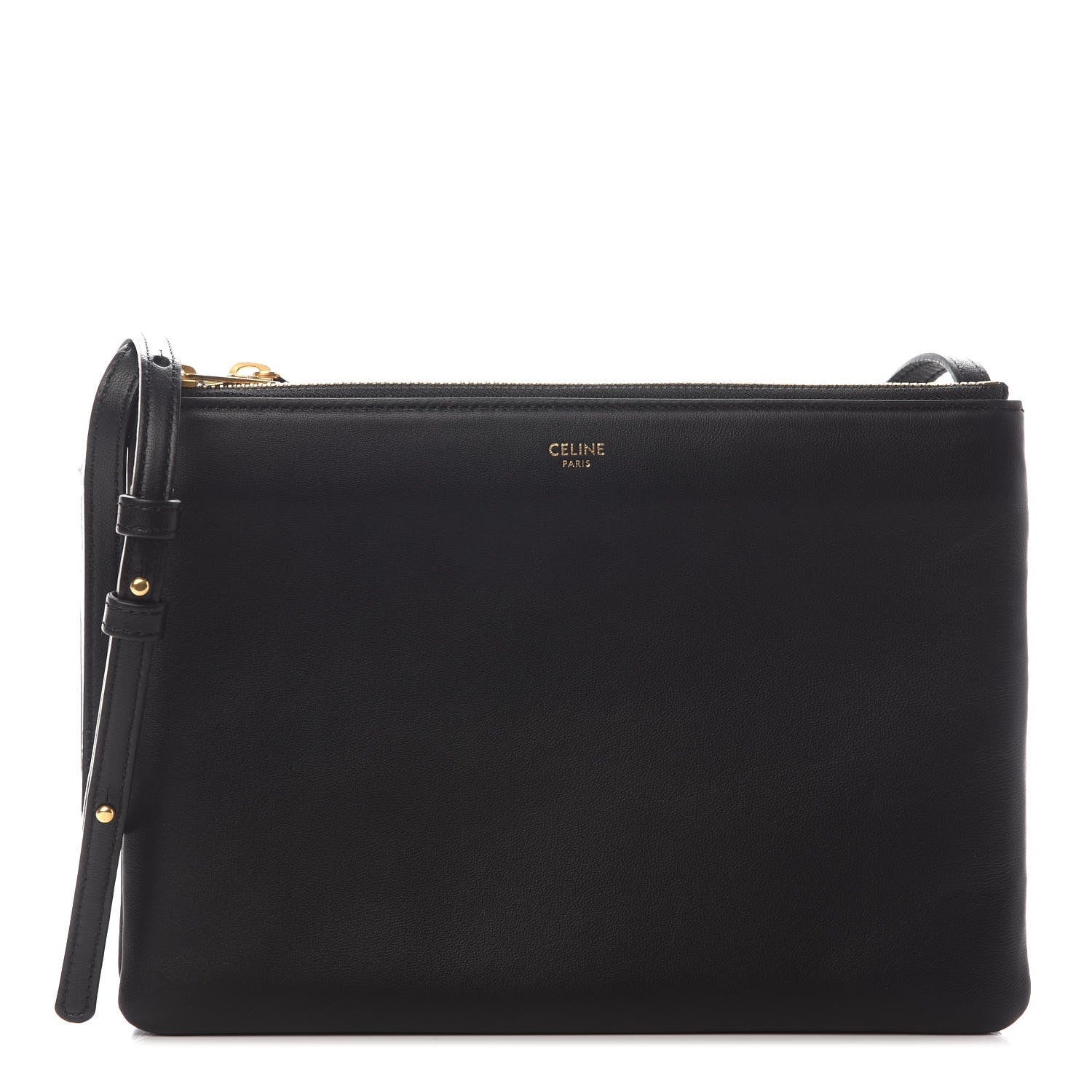 Celine Lambskin Small Trio Crossbody Bag Black 1 of 7