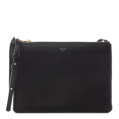Celine Lambskin Small Trio Crossbody Bag Black 1 of 7