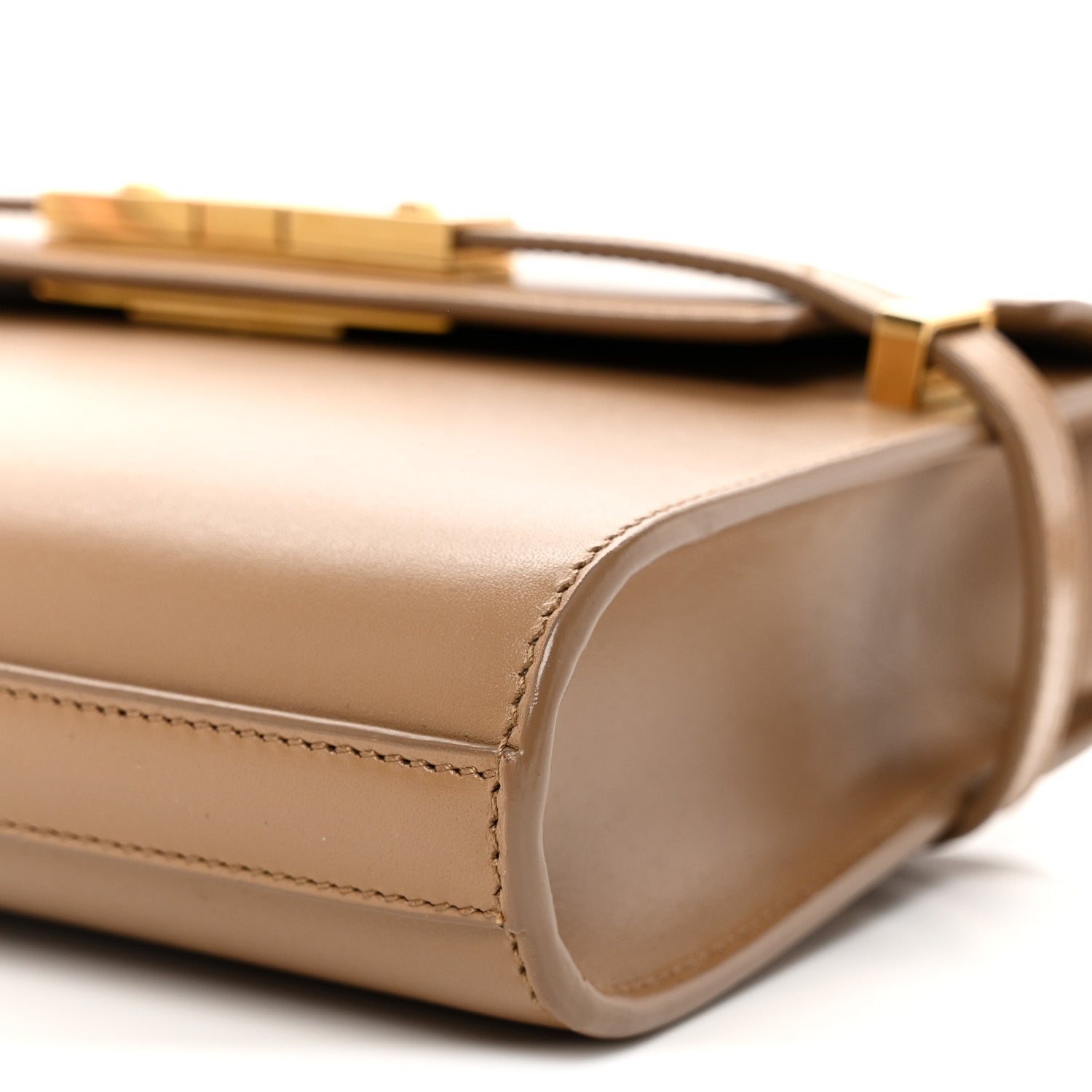 Saint Laurent Smooth Calfskin Mini Manhattan Shoulder Bag  Natural Tan 10 of 10