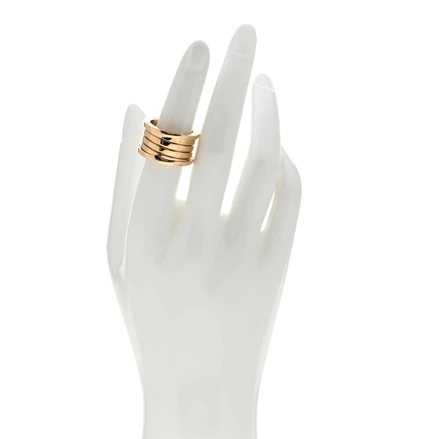 Bulgari 18K Yellow Gold B.Zero1 Five-Band Anniversary Ring 55 7.25 2 of 5