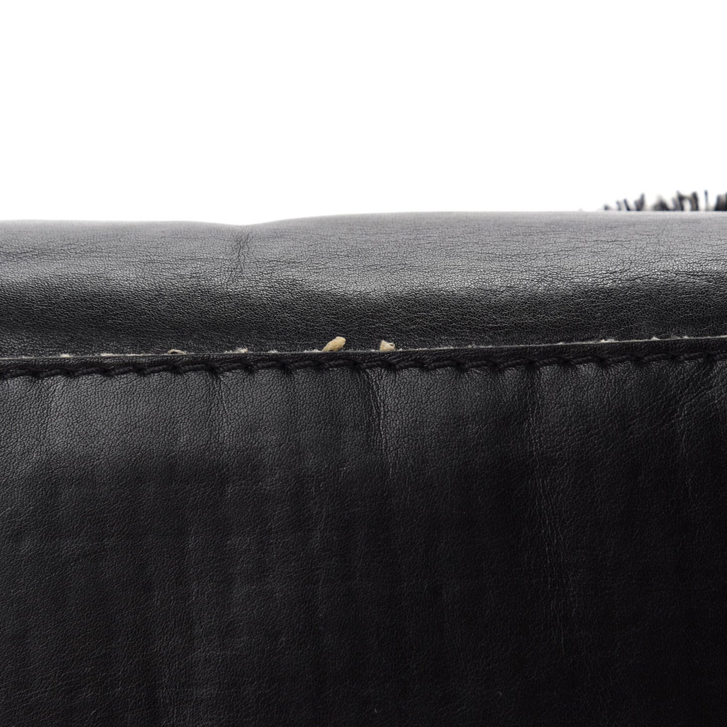Tweed Calfskin Tweedy Single Flap Black