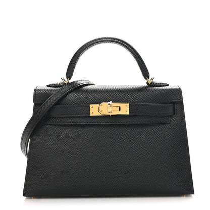 Hermes Epsom Mini Kelly Sellier 20 Black 1 of 11