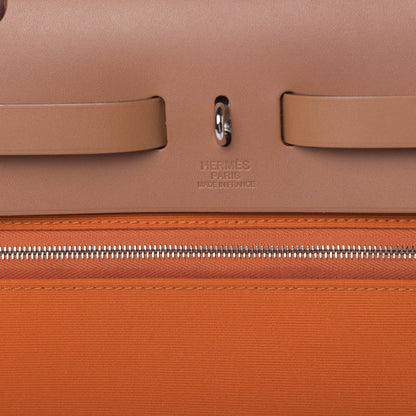 Hermes Vache Hunter Toile Herbag Zip 31 PM Orange 8 of 13
