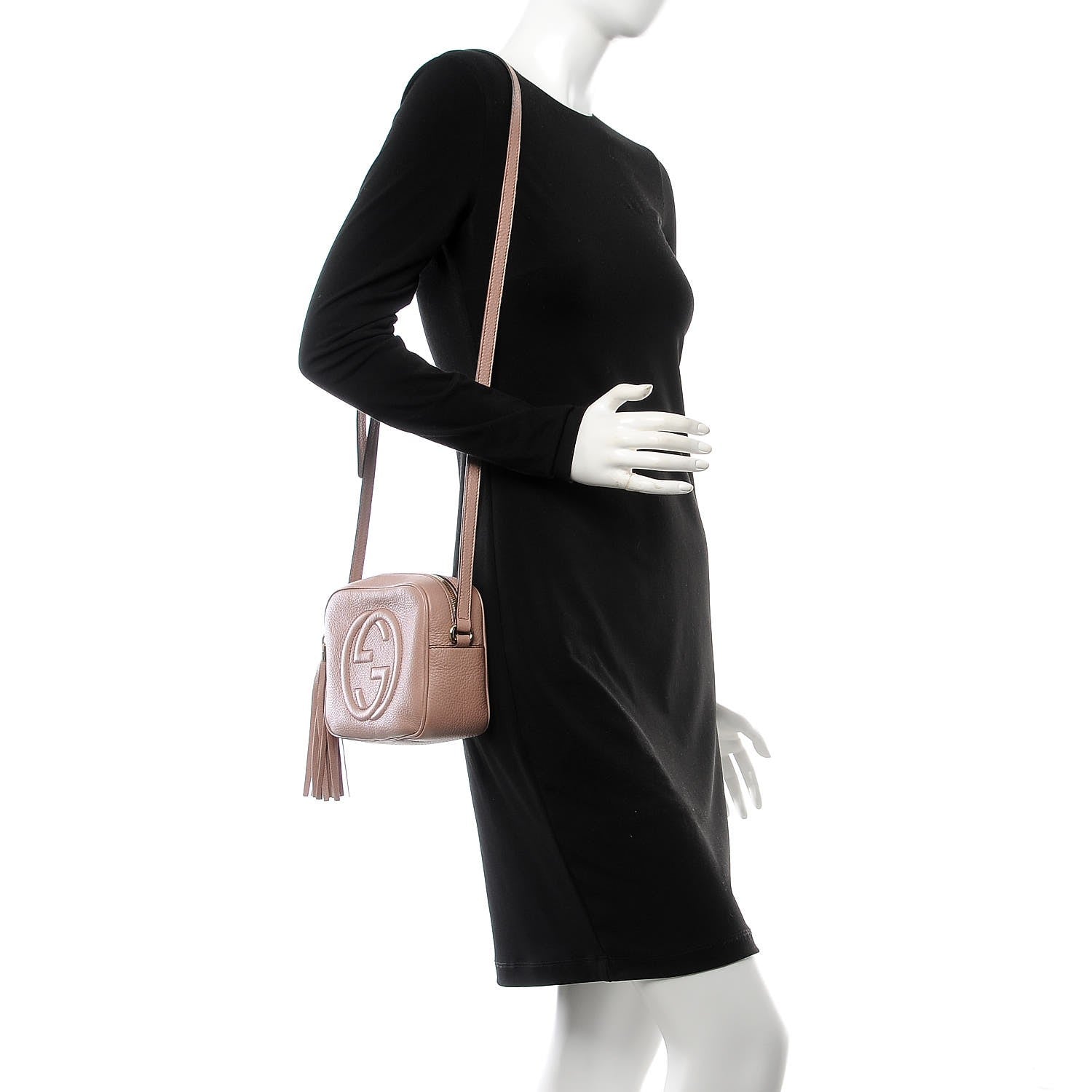 Gucci Cellarius Calfskin Small Soho Disco Bag Dark Cipria 2 of 8