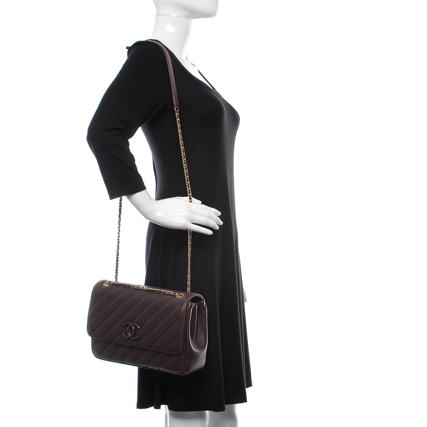 Chanel Lambskin Quilted Jumbo Coco Vintage Flap Purple 2 of 11
