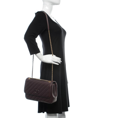 Chanel Lambskin Quilted Jumbo Coco Vintage Flap Purple 2 of 11