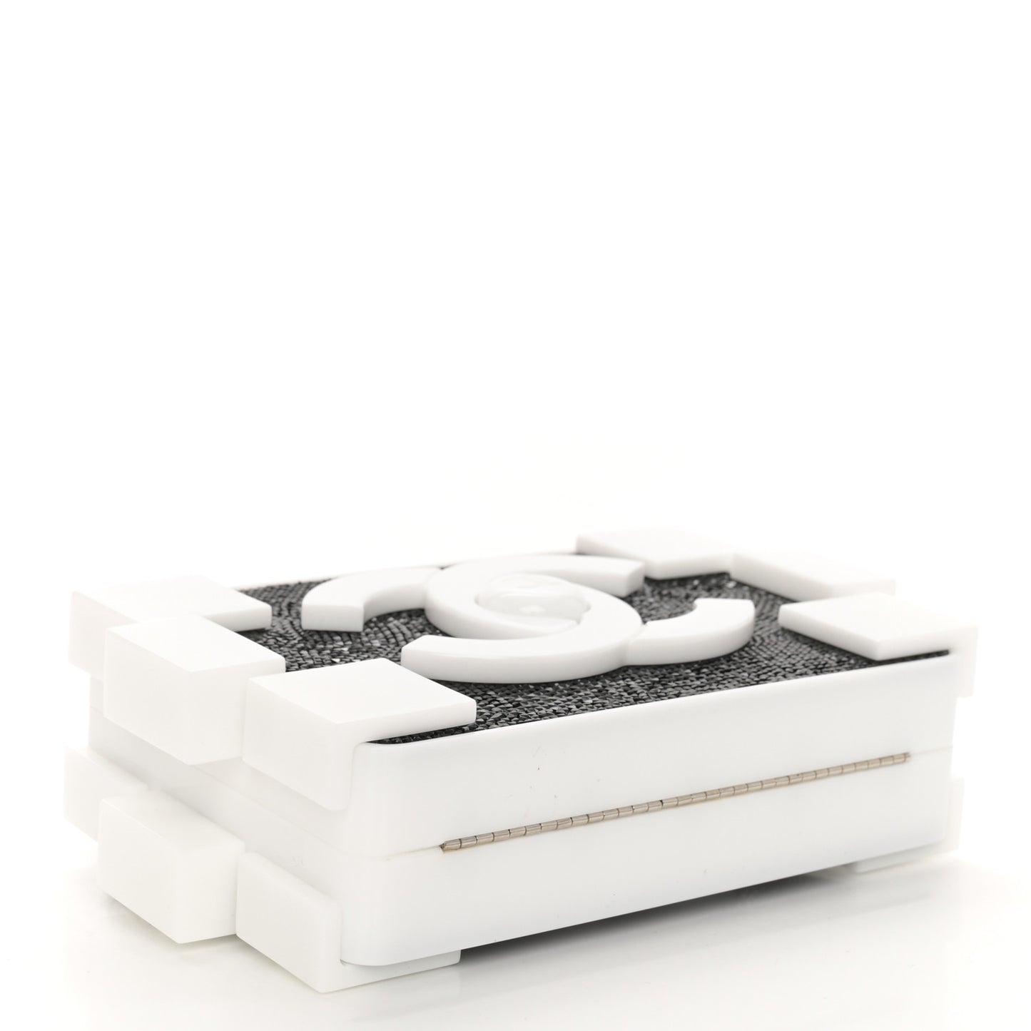 Plexiglass Crystal Lego Clutch White Black